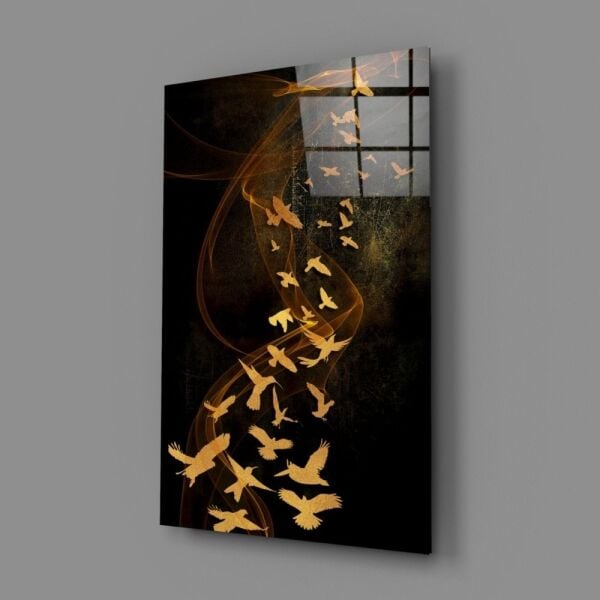 Kuşlar Cam Tablo