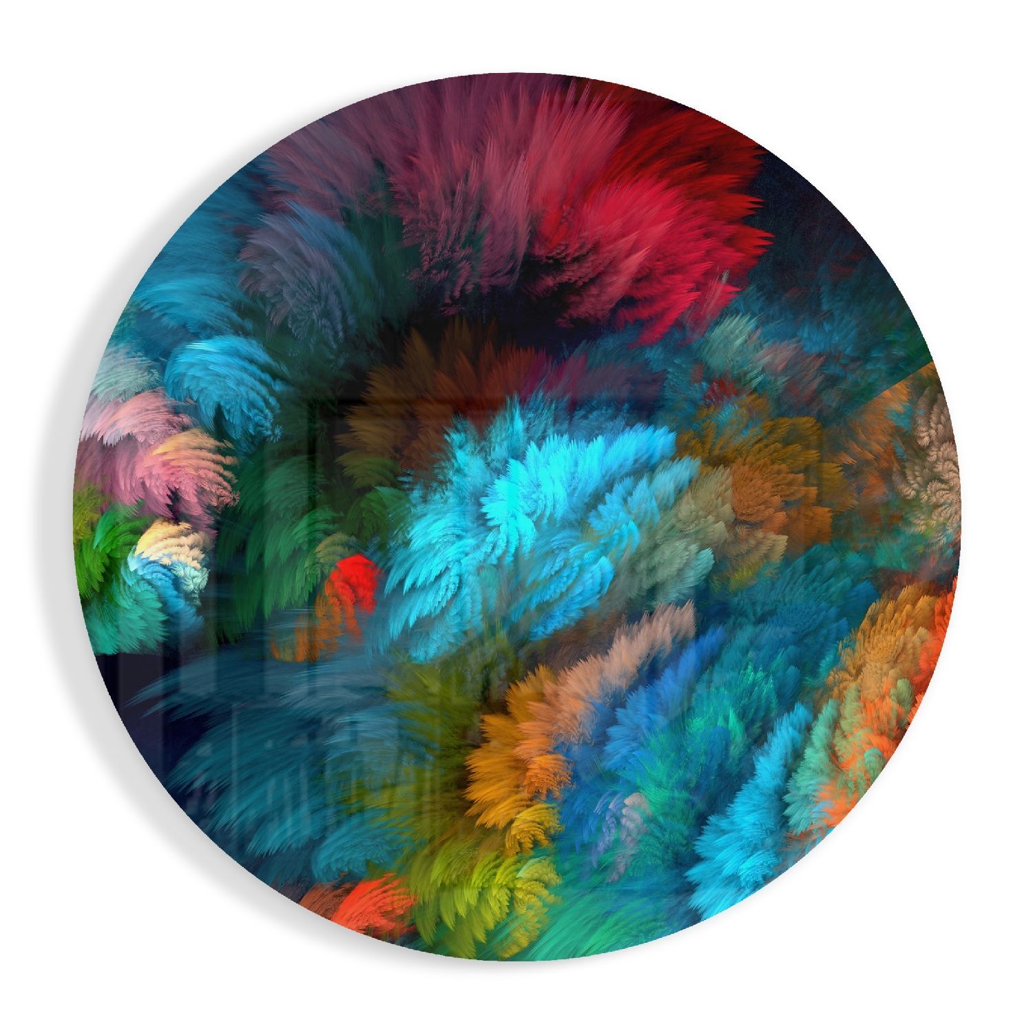 Renkli Patlama Cam Tablo