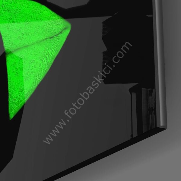 Renkli Dudaklar Cam Tablo