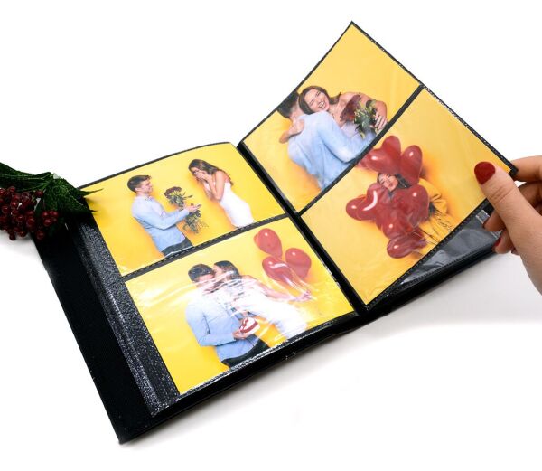 Pencereli Deri Fotoğraf Albümü Beyaz 200'lük 10x15