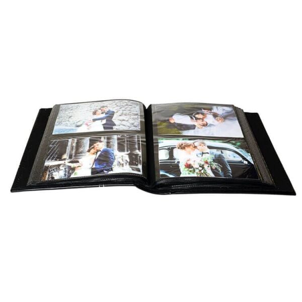 Pencereli Deri Fotoğraf Albümü Beyaz 200'lük 10x15