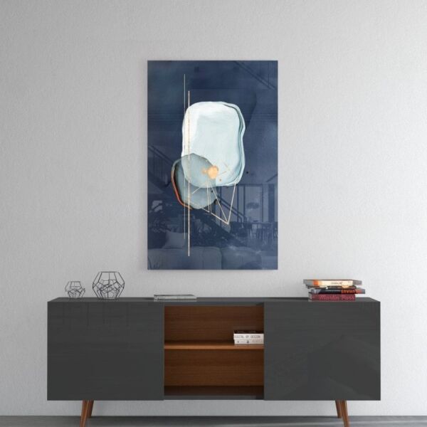 Abstract Gri Cam Tablo