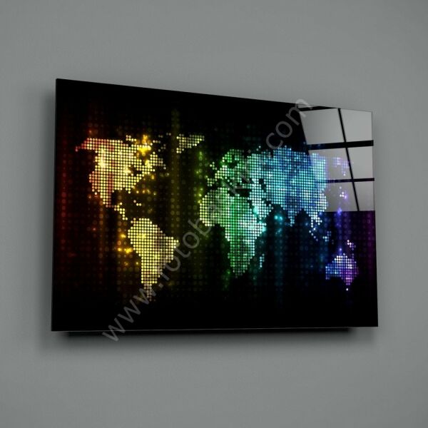 Dünya Haritası Cam Tablo No:3046