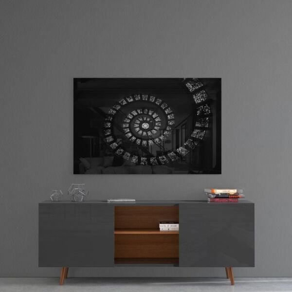 Sarmal Merdiven Cam Tablo