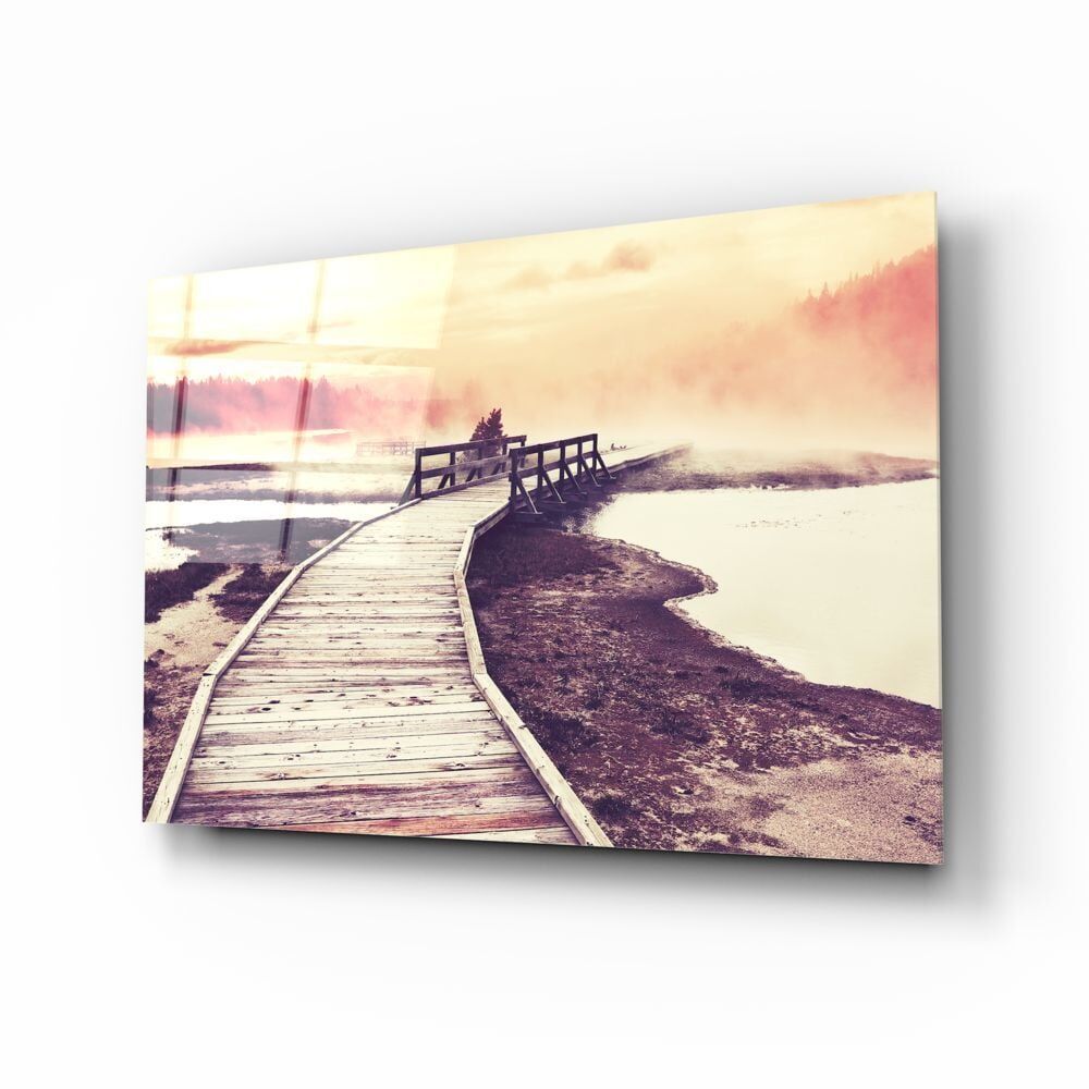 Sisler İçinde Rıhtım Cam Tablo