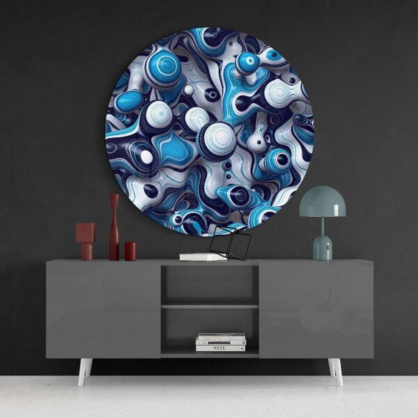 Mavinin Karışımı Cam Tablo