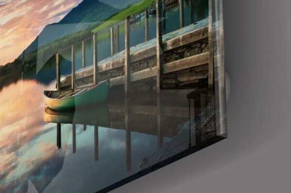 Göl Manzara Cam Tablo