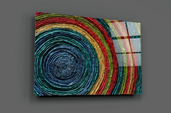 Renkli Helezon Cam Tablo