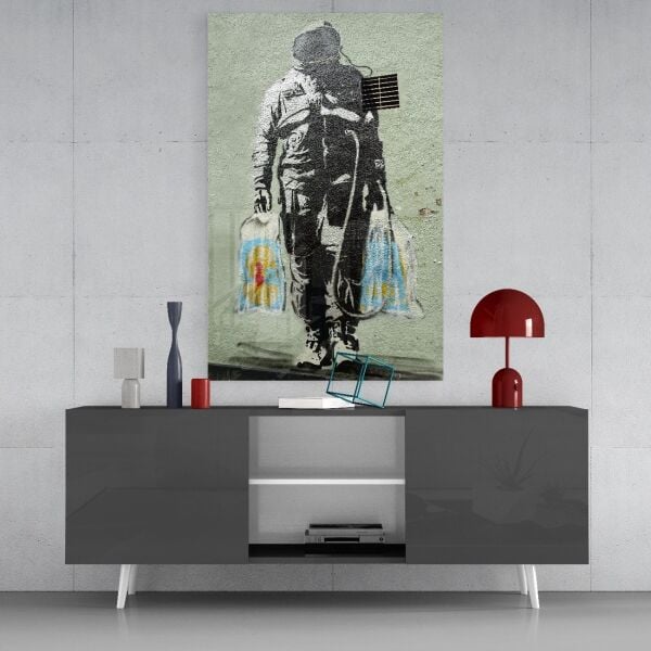 Uzay Pazarı Cam Tablo