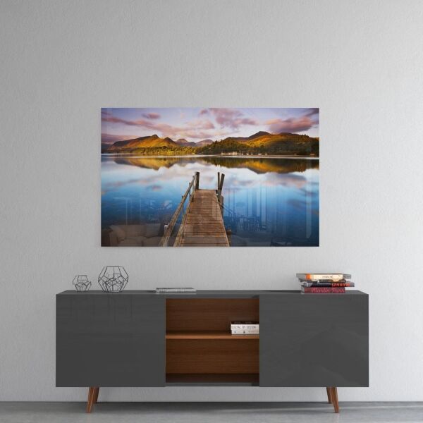 Göl Manzara Cam Tablo