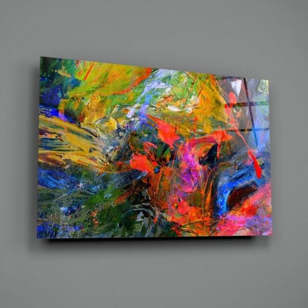 Renk Patlaması Cam Tablo