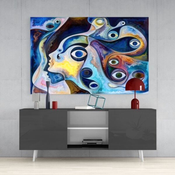 Soyut Cam Tablo No:9074