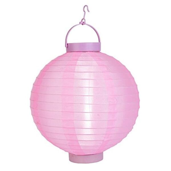 Led Işıklı 25 cm Kağıt Japon Feneri (Bebek Pembesi)