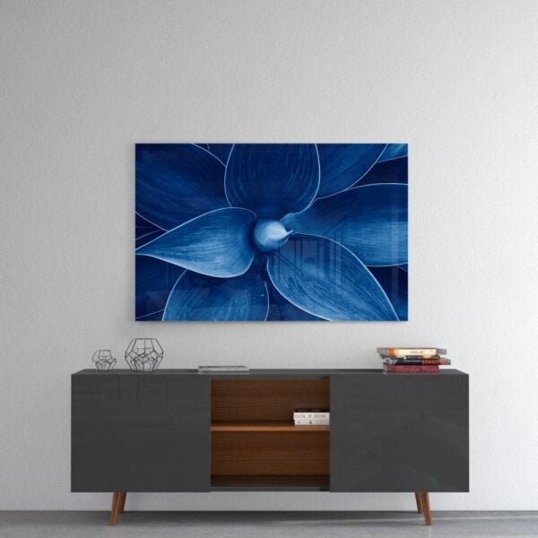 Makro Çiçek Cam Tablo