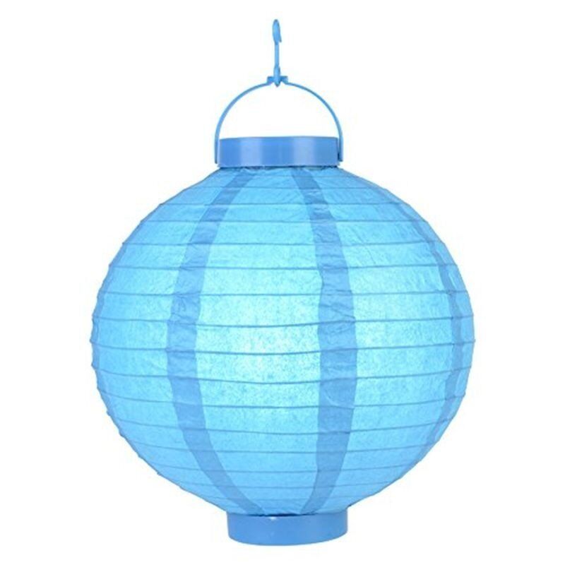 Led Işıklı 25 cm Kağıt Japon Feneri (Bebek Mavisi)