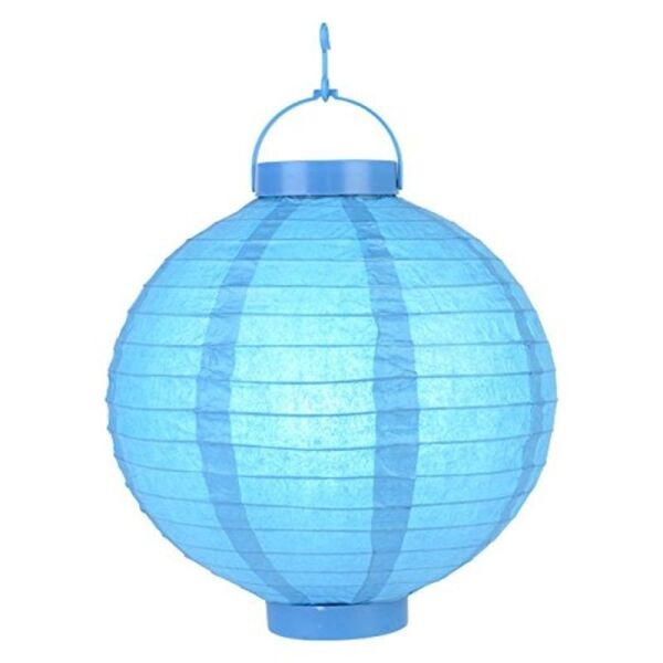 Led Işıklı 25 cm Kağıt Japon Feneri (Bebek Mavisi)