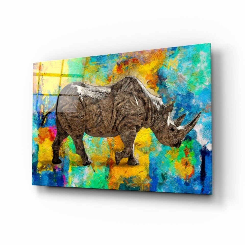 Gergedan Cam Tablo No:1051