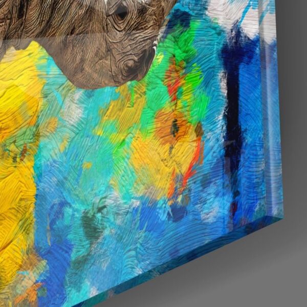 Gergedan Cam Tablo No:1051