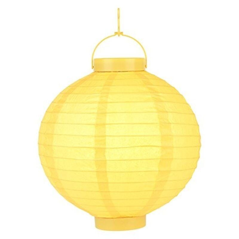 Led Işıklı 25 cm Kağıt Japon Feneri (Sarı)
