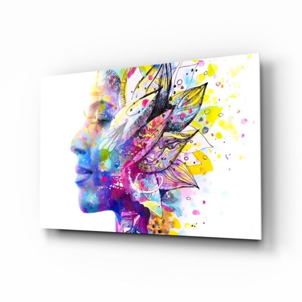 Çiçek Düşünceler Cam Tablo