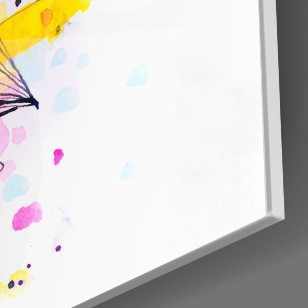 Çiçek Düşünceler Cam Tablo