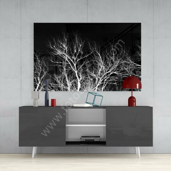 Ağacın Gecesi Cam Tablo