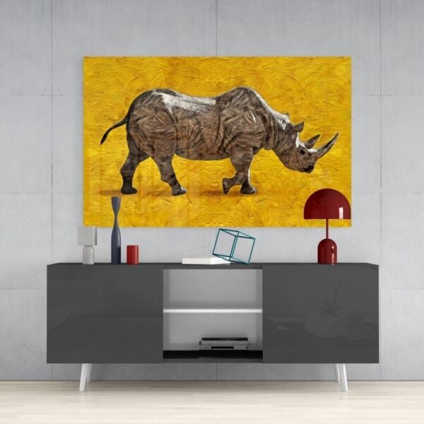 Gergedan Cam Tablo No:1050