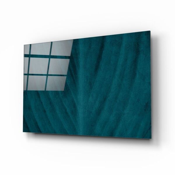 Yeşil Yaprak Cam Tablo