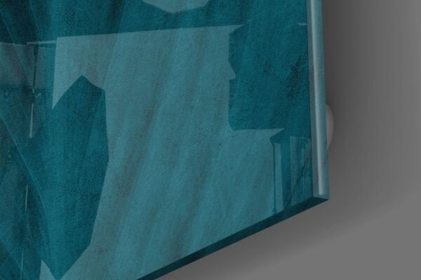 Yeşil Yaprak Cam Tablo