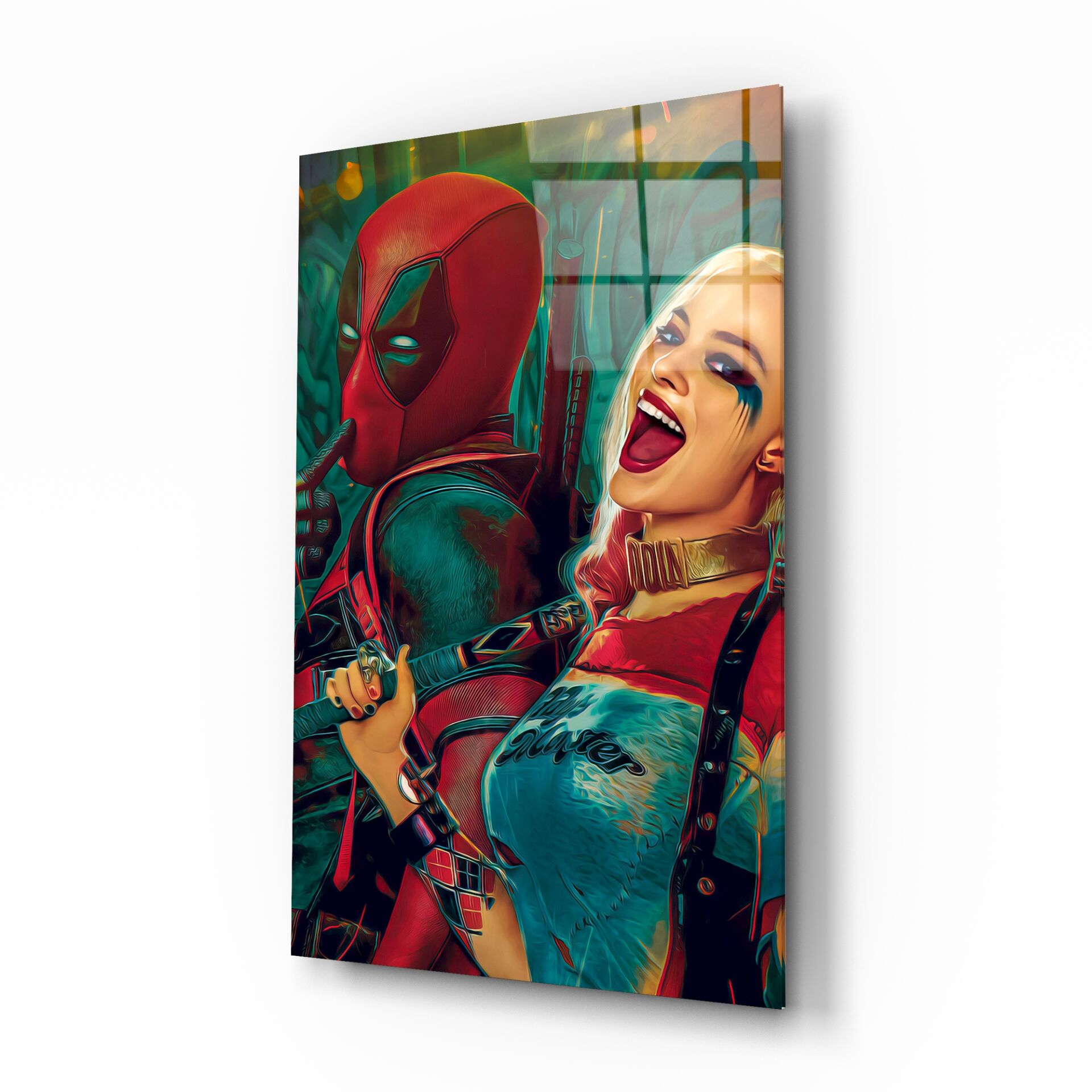 Harley Quinn Ve Deadpool Cam Tablo