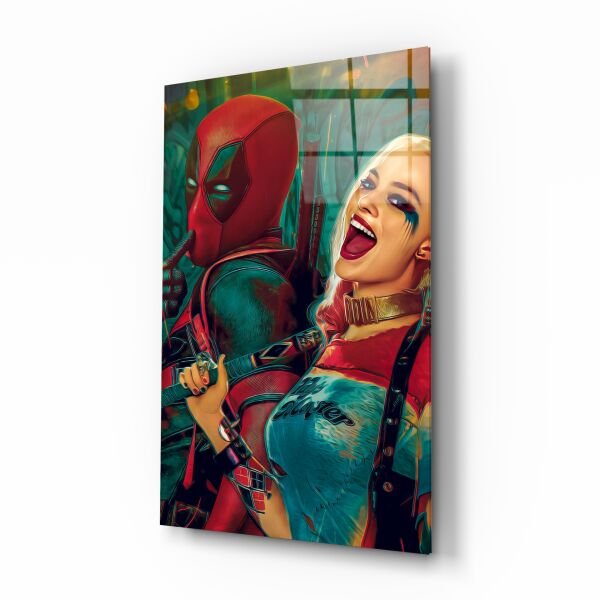 Harley Quinn Ve Deadpool Cam Tablo