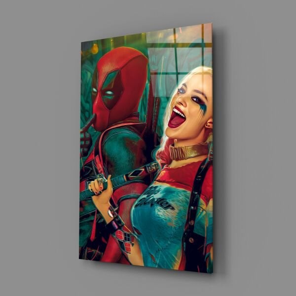 Harley Quinn Ve Deadpool Cam Tablo