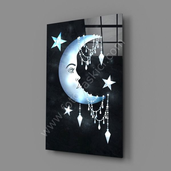 Ay Yıldız Cam Tablo