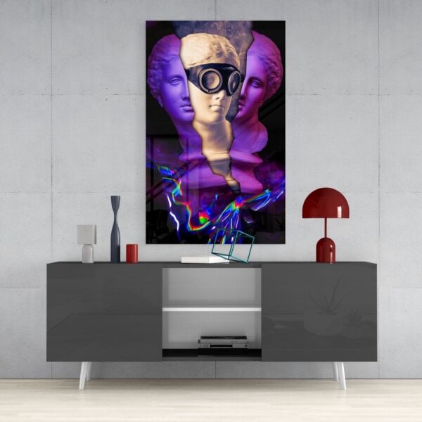 Modern Heykel Cam Tablo