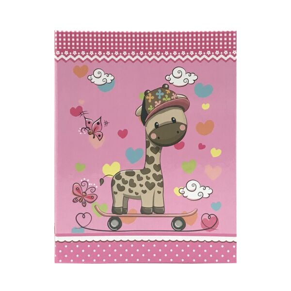 Zürafa Temalı Pembe Fotoğraf Albümü 96'lık 10x15