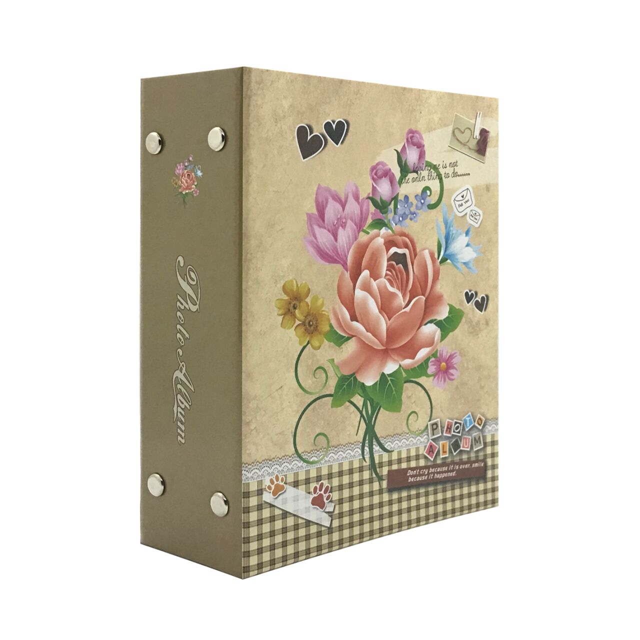 Çiçek Temalı Krem Fotoğraf Albümü 96'lık 10x15