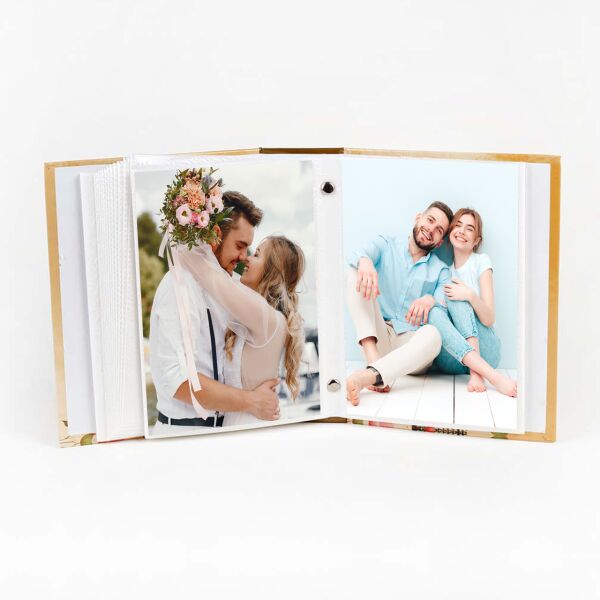 Çiçek Temalı Krem Fotoğraf Albümü 96'lık 10x15