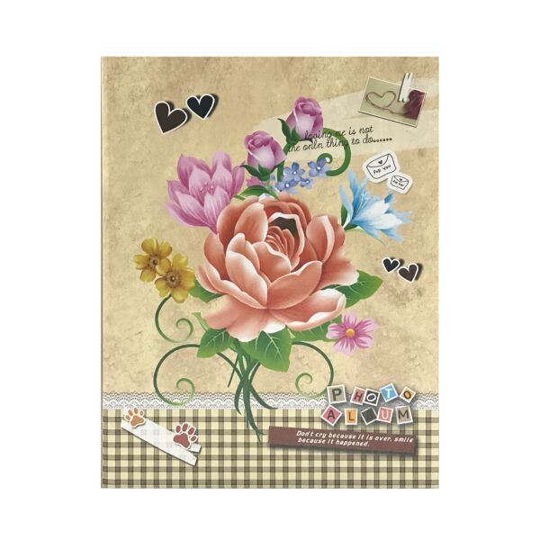 Çiçek Temalı Krem Fotoğraf Albümü 96'lık 10x15