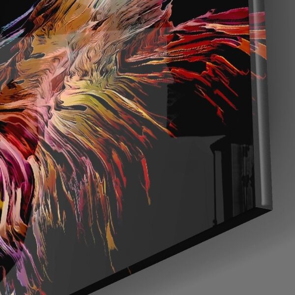 Renkli Düşünceler Cam Tablo