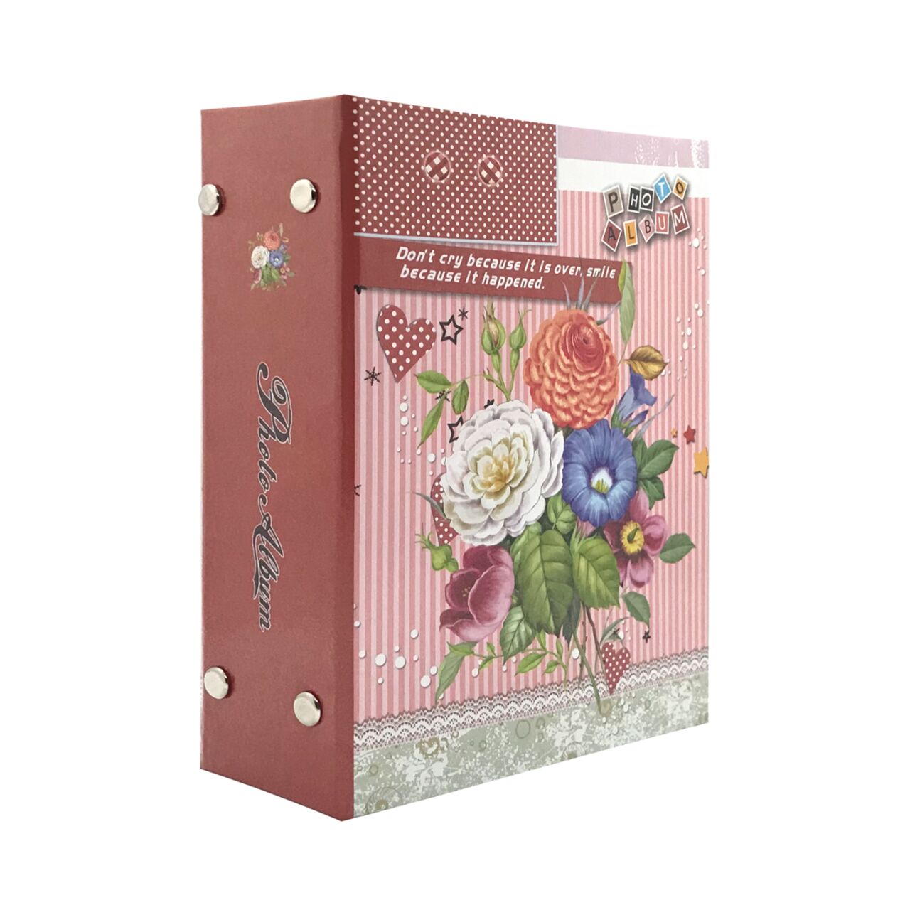Çiçek Temalı Bordo Fotoğraf Albümü 96'lık 10x15