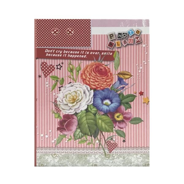 Çiçek Temalı Bordo Fotoğraf Albümü 96'lık 10x15