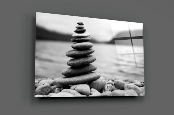 Çakıl taşları Cam Tablo