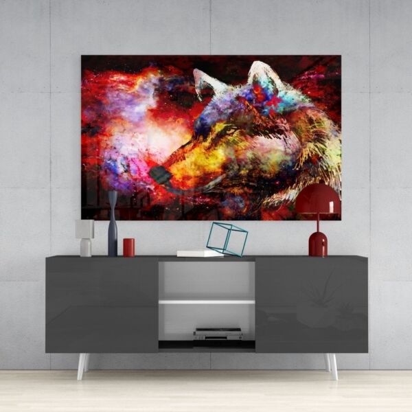 Renkli Kurt Cam Tablo