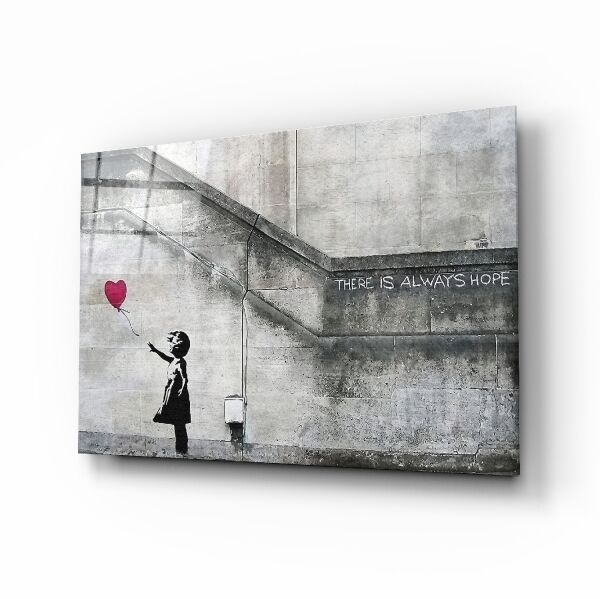 Uçan Kalp Cam Tablo