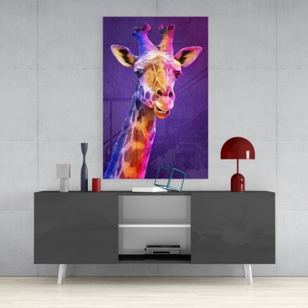 Zürafa Cam Tablo