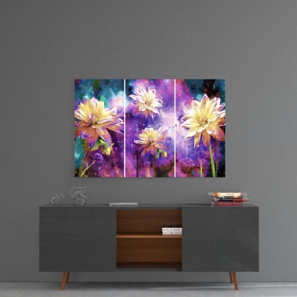 Çiçekler Cam Tablo