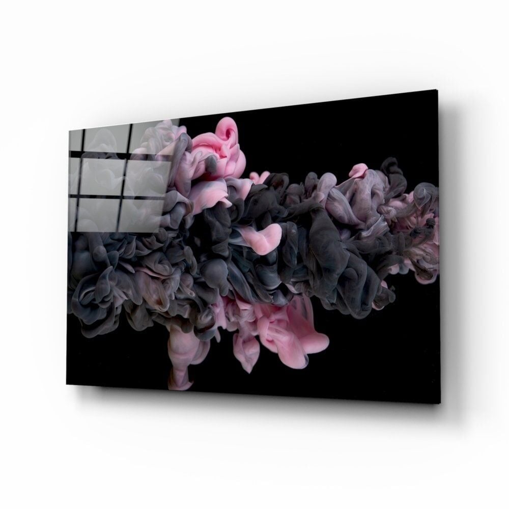 Pembe Duman Cam Tablo