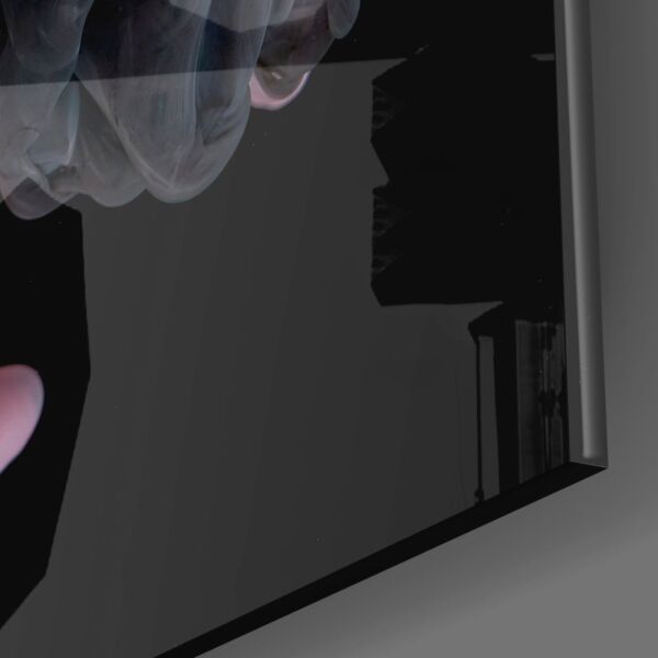 Pembe Duman Cam Tablo