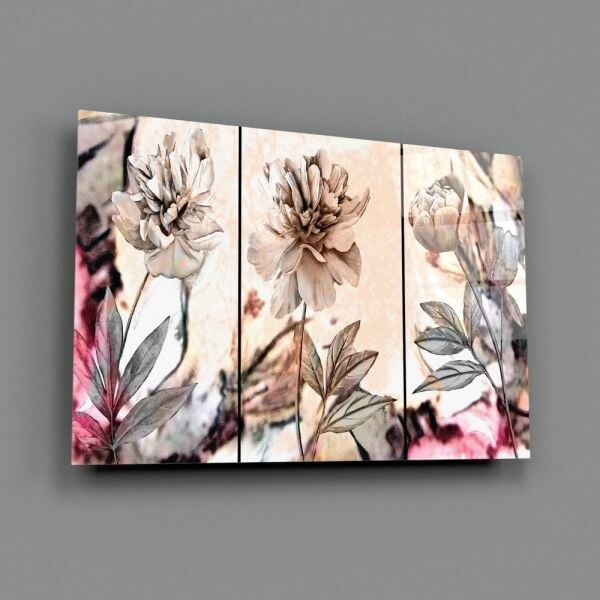 Çiçekler Cam Tablo