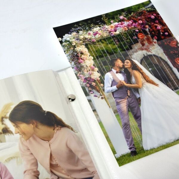 Çiçek Temalı Sarı Fotoğraf Albümü 100'lük 13x18